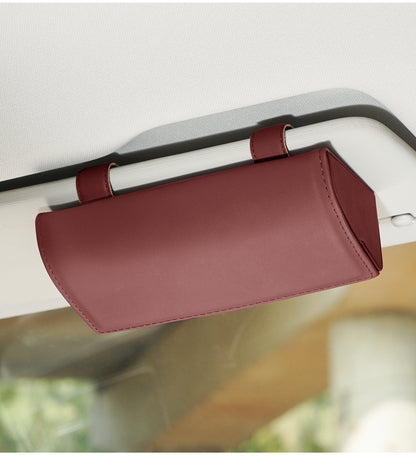 Interior view of car sunglasses holder