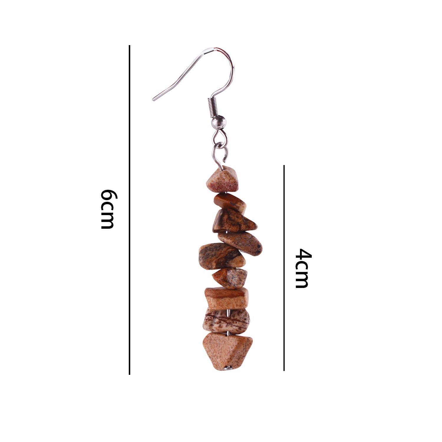 Handmade Natural Stone Crystal Drop Earrings Image 9