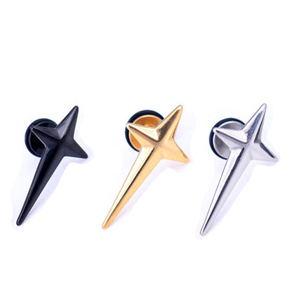 Stylish unisex titanium earrings in various colors