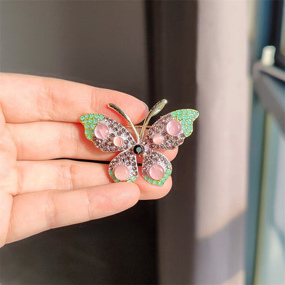 Stylish alloy butterfly pin for women