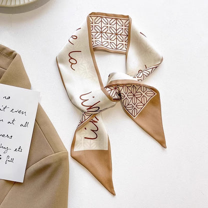Chic geometric patterned hair scarf