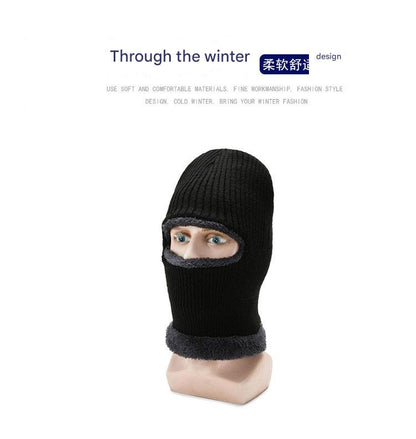unisex knitted winter beanie side view