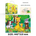 Color Set 1: 24-piece Parent-Child Animal Edition Gift Box + Free Storage Bag (Pack of 2)