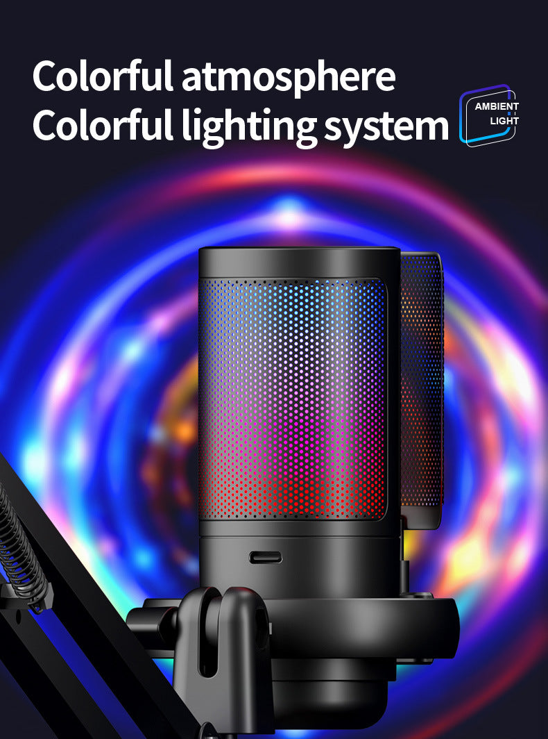 Side view of USB Microphone for gaming and streaming