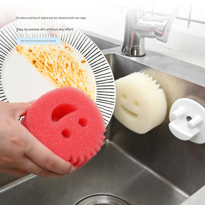 Durable smiling cleaning sponge