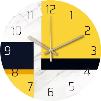Close-up of modern silent wall clock