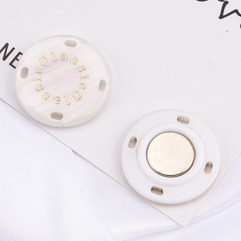 Detachable magnetic closure button