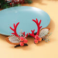 20#Christmas Clip - Red Antler Ear Pomegranate